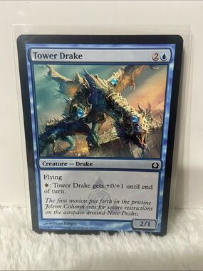 Tower Drake Magic: The Gathering Card - Blue